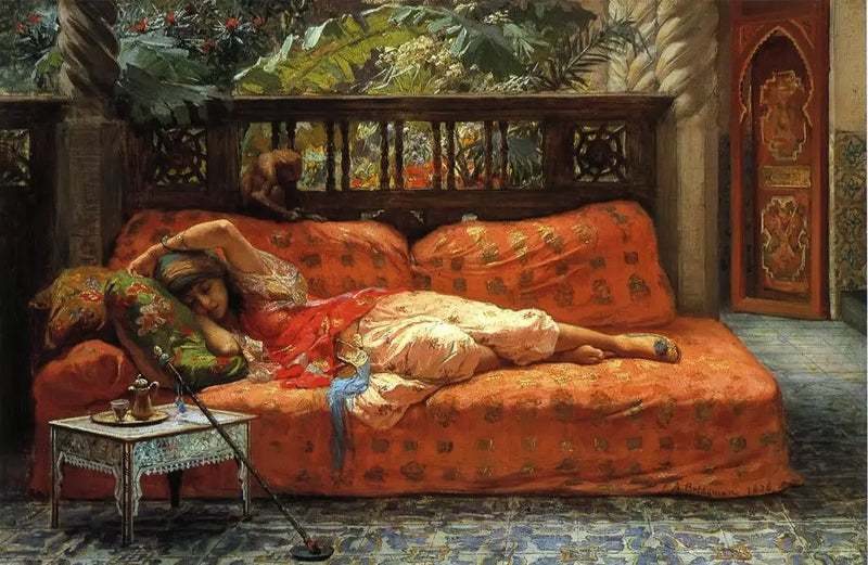 La Sieste (Rüya Öğleden Sonra) - Frederick Arthur Bridgman