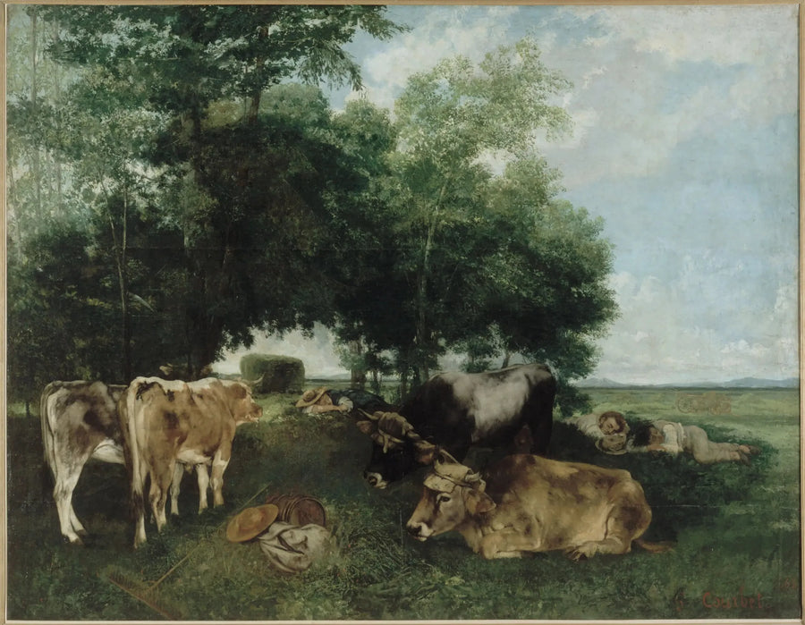 Saman Hasadı Sezonunda Şekerleme - Gustave Courbet