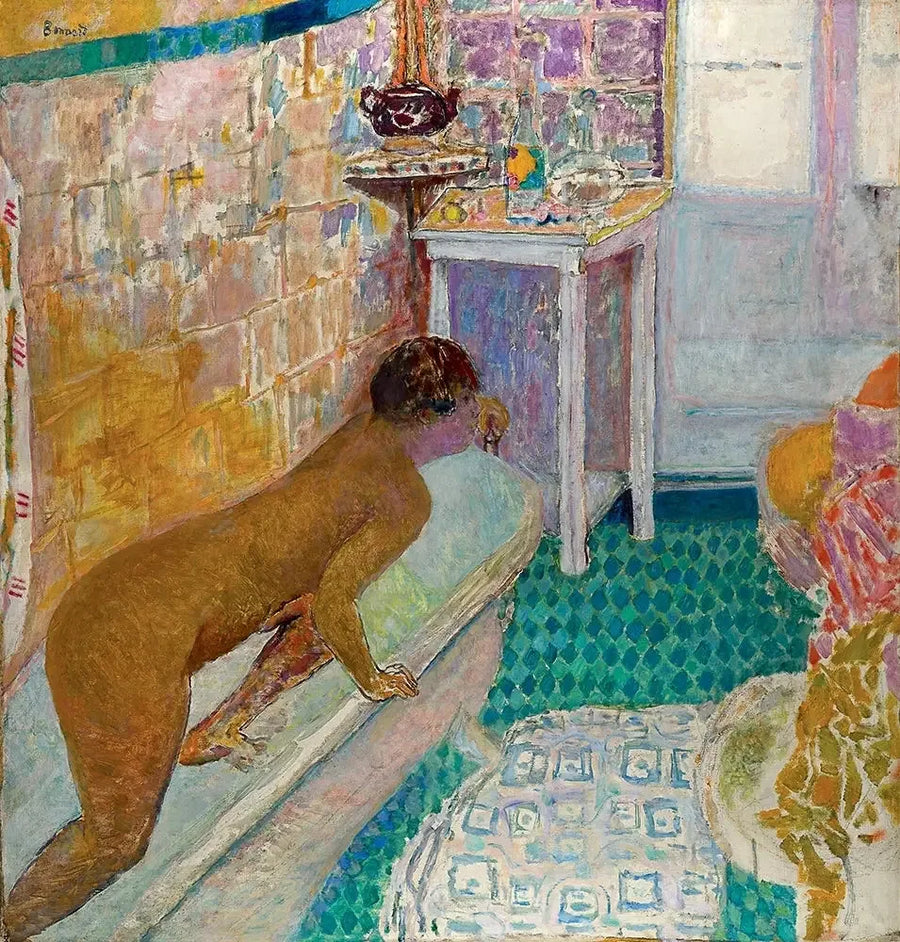 La sortie de la baignoire - Pierre Bonnard image 1 copie peinte à la main à l’huile