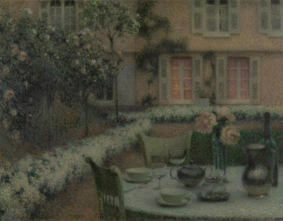 Gerberoy'daki Beyaz Bahçe Masası - Henri Le Sidaner