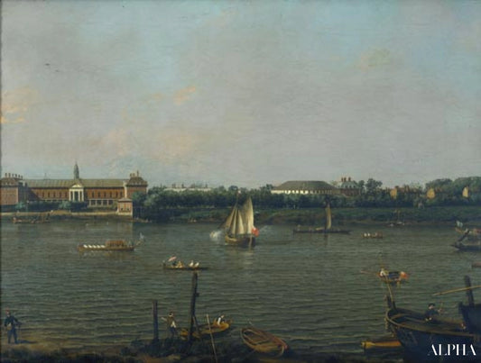 La Tamise avec le Chelsea College, la Rotonde et Ranelagh House - Giovanni Antonio Canal - Reproductions de tableaux et peintures haut de gamme