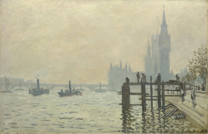 Tamise Nehri ve Parlamento - Claude Monet