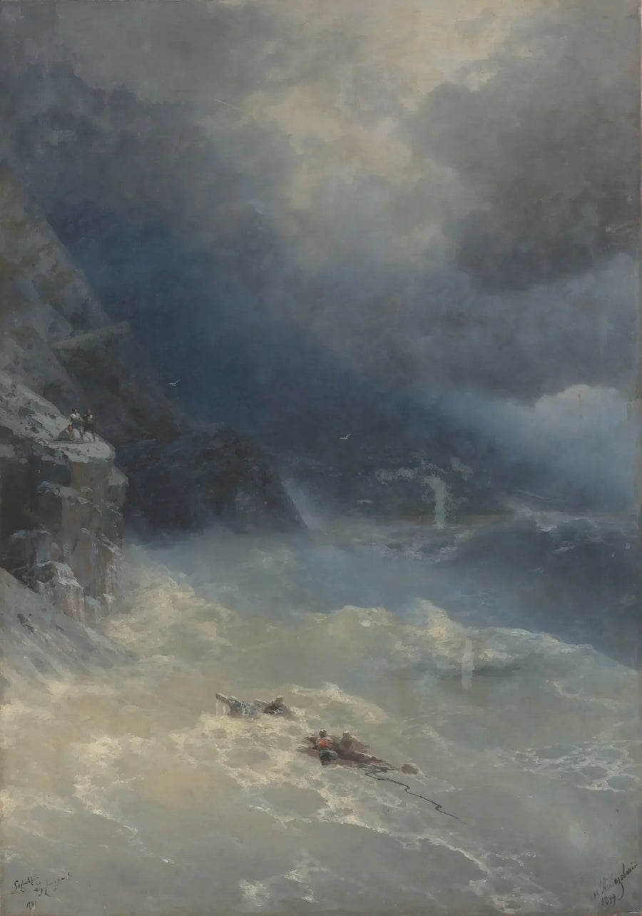 Aya Burnu'ndaki Fırtına - Ivan Aïvazovski