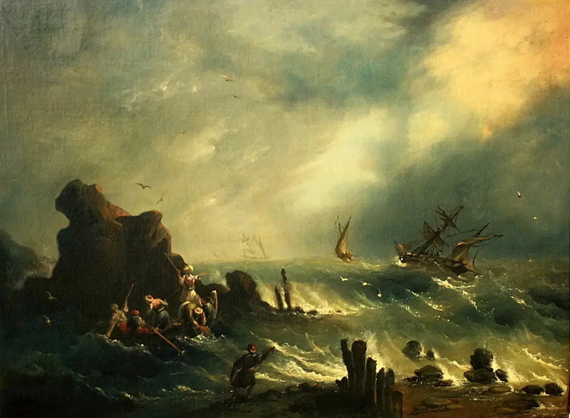 Türk Sahilinde Fırtına - Ivan Aïvazovski