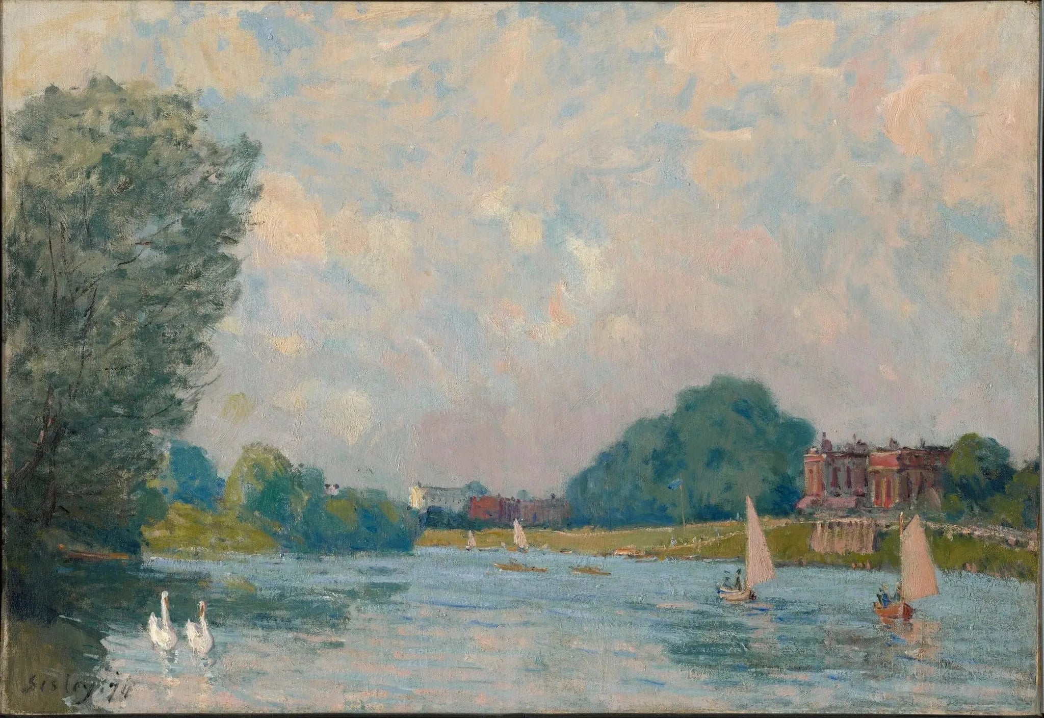La Terrasse de Saint-Germain, printemps - Alfred Sisley image 1 tableau peint à l’huile sur toile