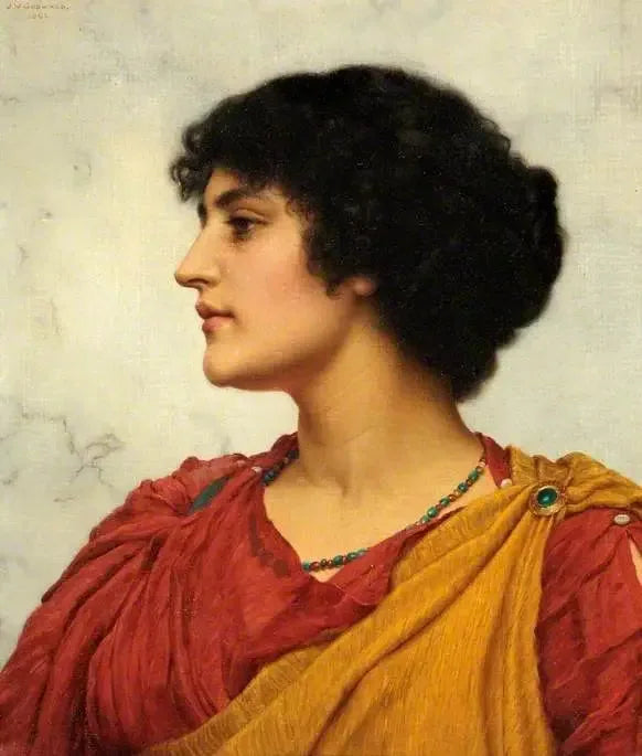 İtalyan bir kızın başı - John William Godward