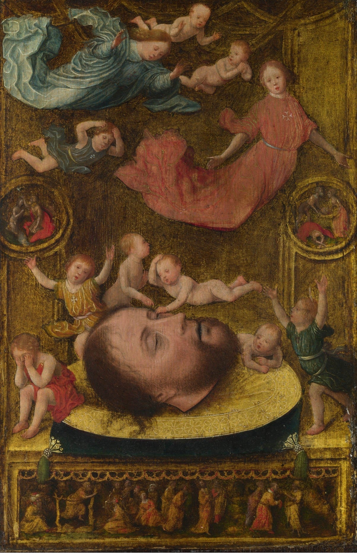 La tête de saint Jean-Baptiste - Jan Mostaert image 1 copie de tableau peinte à la main