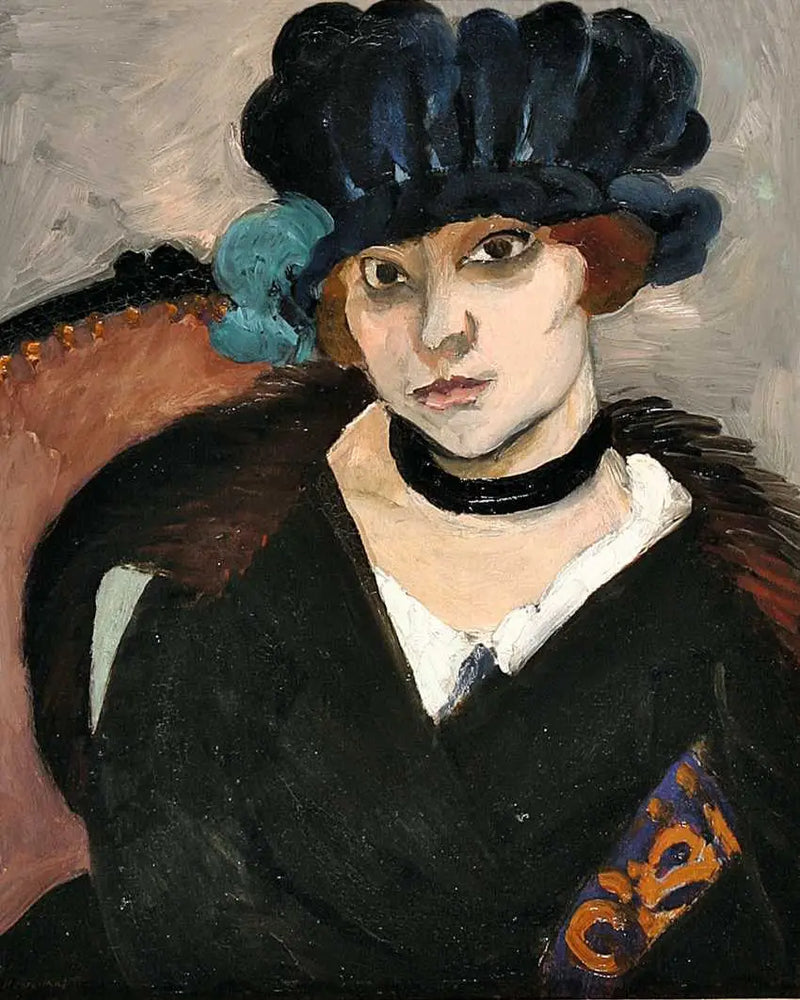 Siyah kadife şapka - Henri Matisse