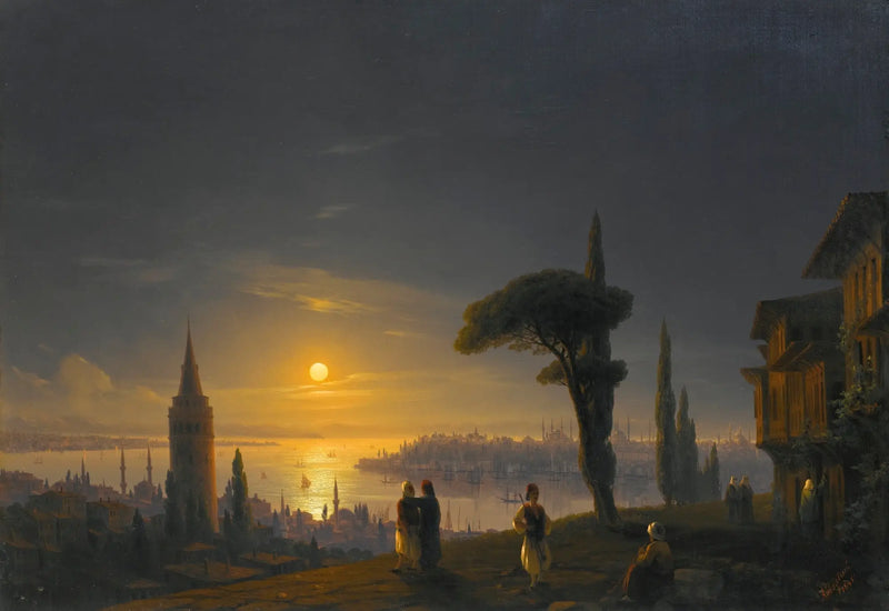 Ay Işığında Galata Kulesi - Ivan Aïvazovski