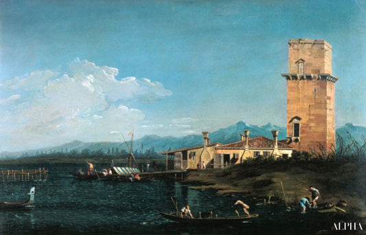 La tour de Marghera - Giovanni Antonio Canal - Reproductions de tableaux et peintures haut de gamme