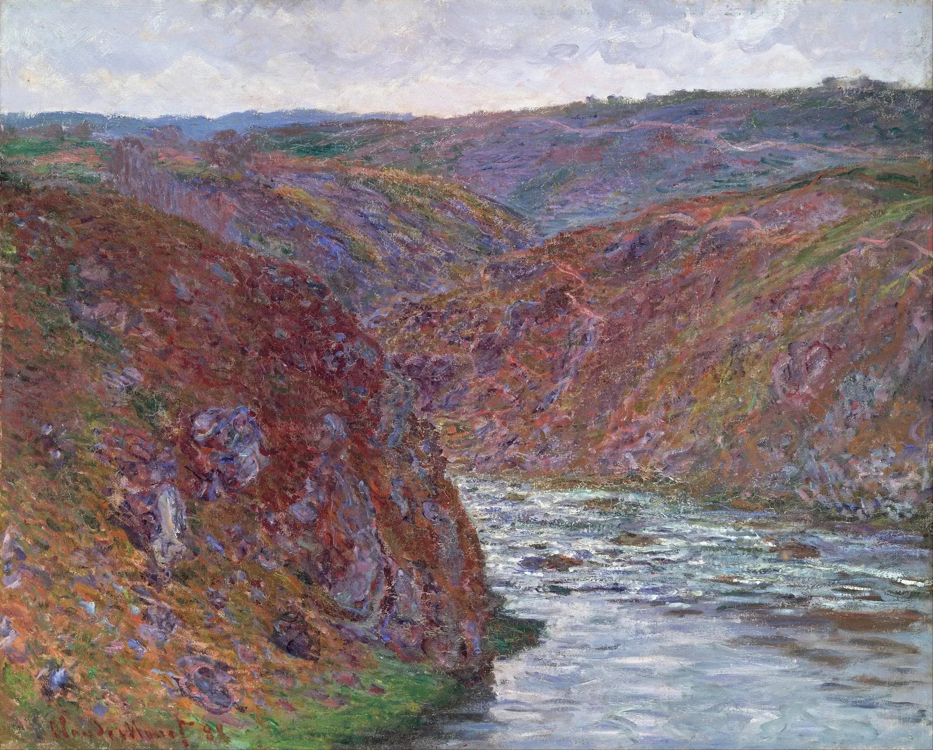 La vallée de la Creuse (jour gris) - Claude Monet image 1 copie de tableau peinte à la main