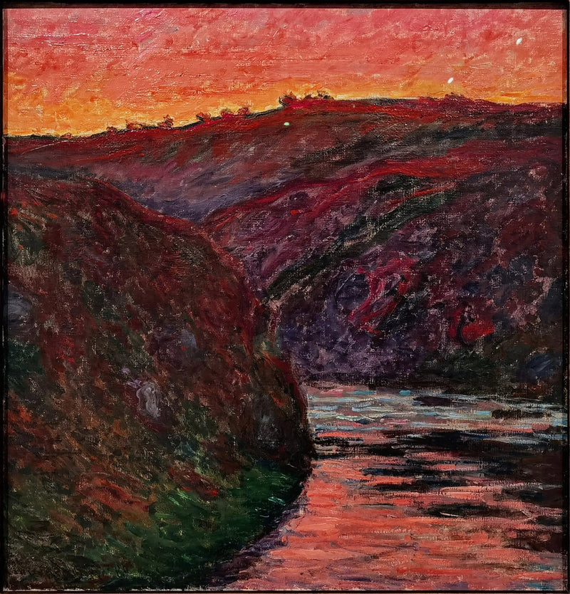 Creuse Vadisi, gün batımı - Claude Monet