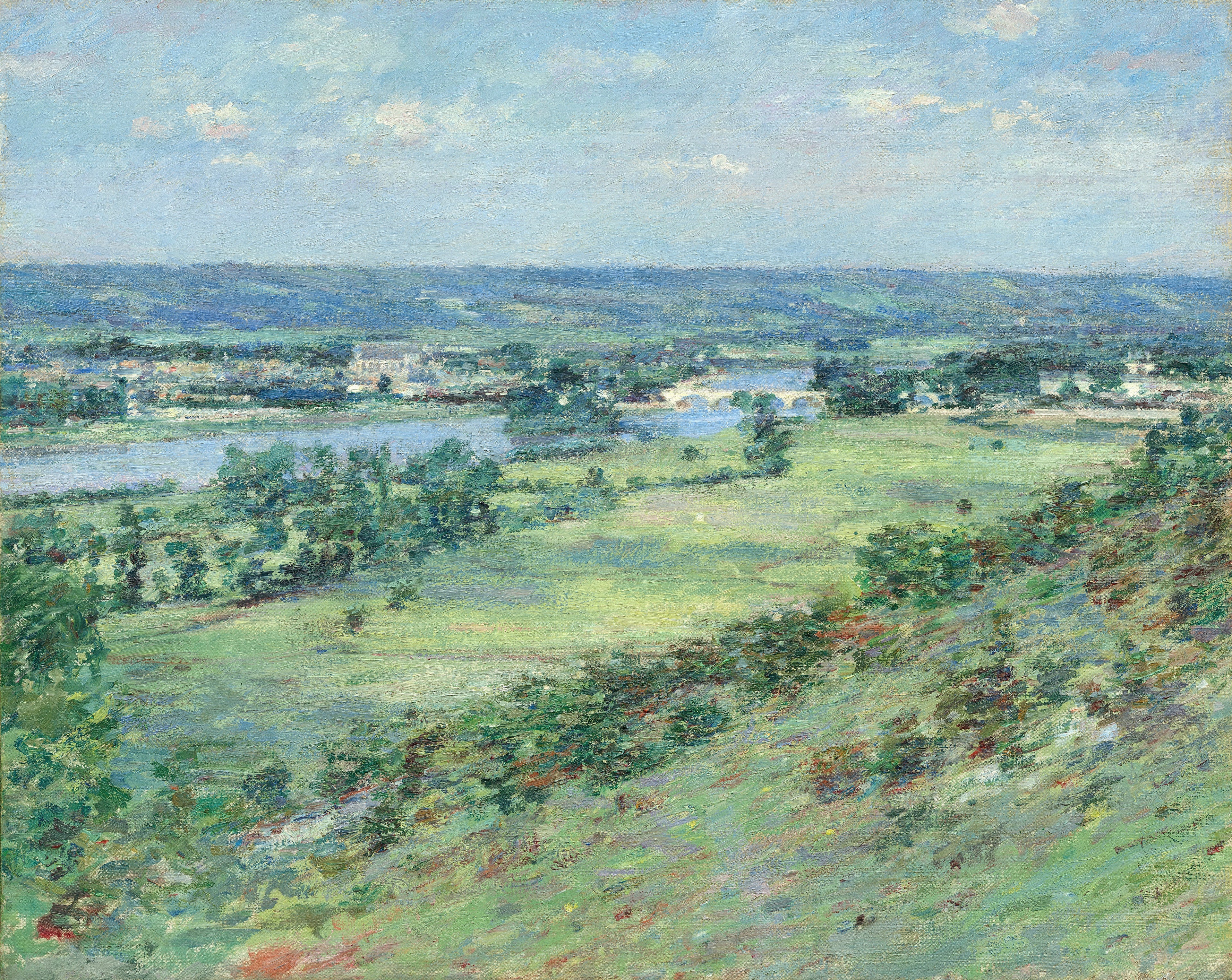 La vallée de la Seine, des collines de Giverny - Theodore Robinson
