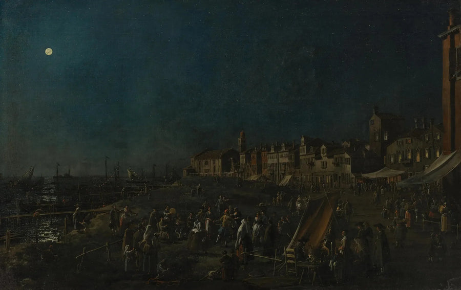 Santa Marta kıyısında Gece Vakti - Canaletto