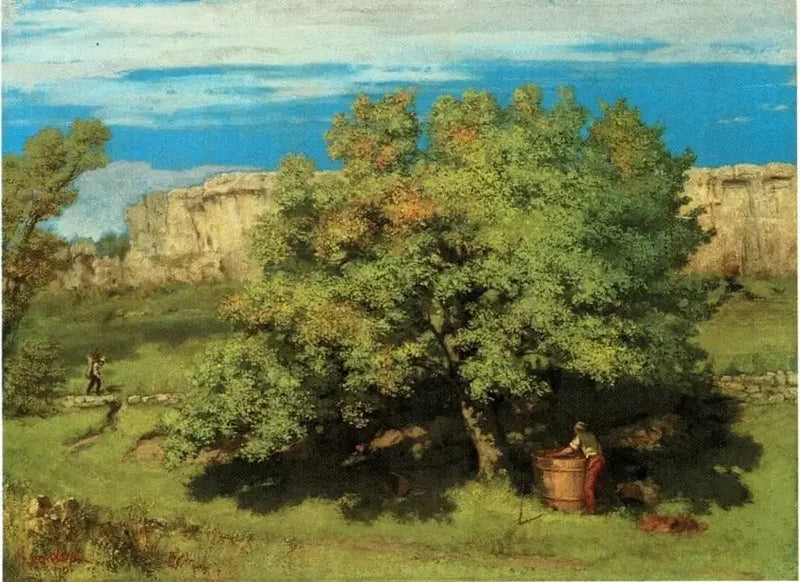 Ornans'taki Bağ Bozumu, Roche-du-Mont altında - Gustave Courbet