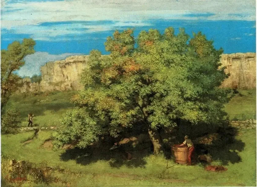 Ornans'taki Bağ Bozumu, Roche-du-Mont altında - Gustave Courbet
