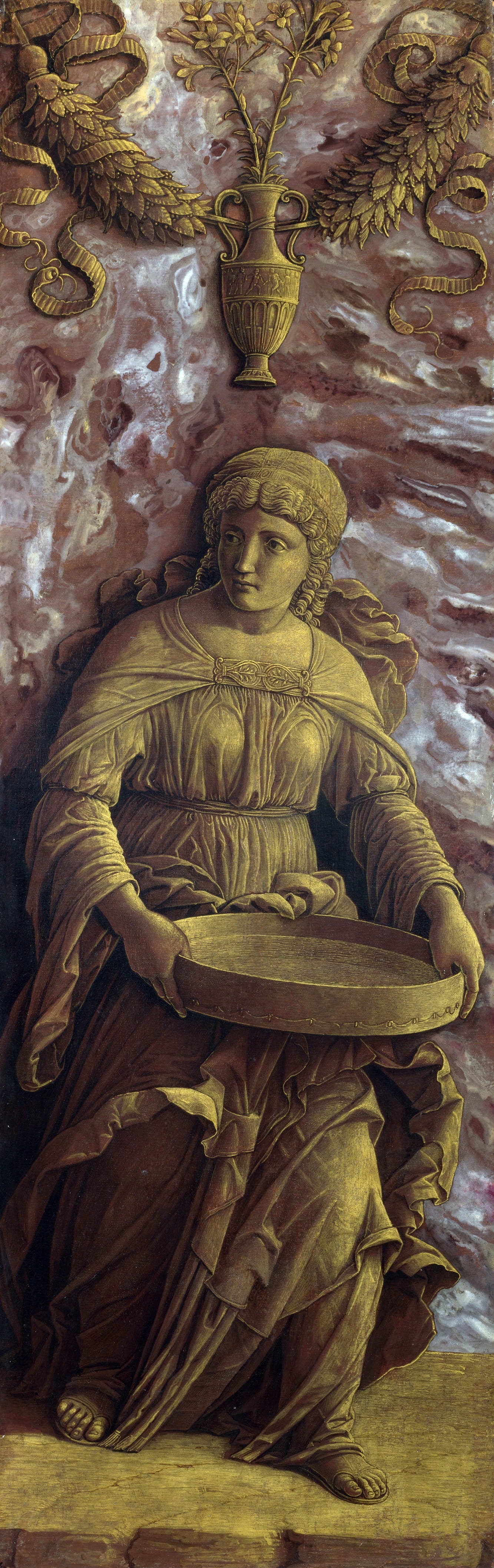 La vestale Tuccia avec un tamis - Andrea Mantegna