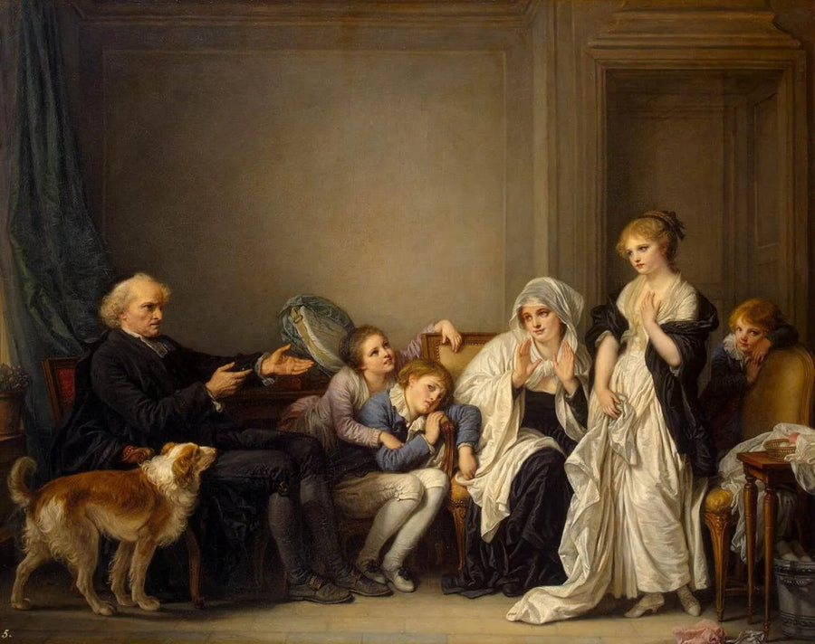 Dul ve Rahip - Jean-Baptiste Greuze