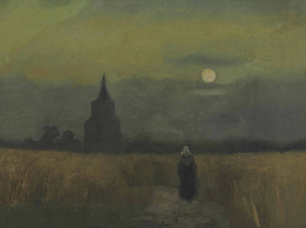 La vieille tour de cimetière à Nuenen - Vincent van Gogh image 1 reproduction artisanale de tableau