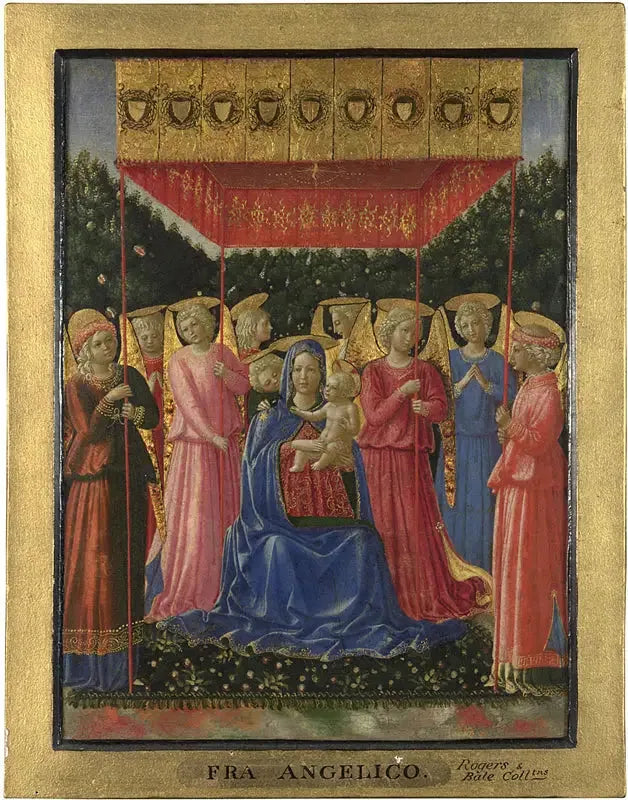 İsa ve Meryem Ana Meleklilerle - Benozzo Gozzoli