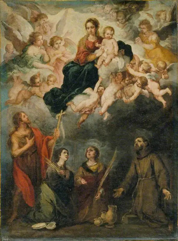 İsa ve Meryem Ana ile Azizler - Bartolomé Esteban Murillo
