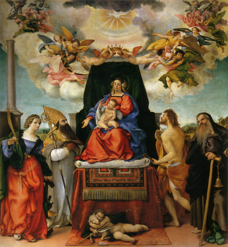 İsa ve Çocuk Meryem Ana ile Azizler - Lorenzo Lotto