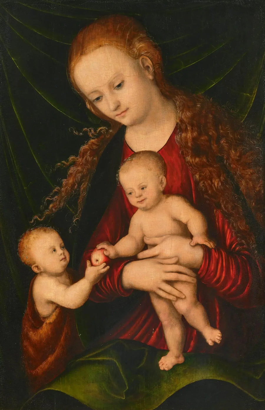İsa ve Çocuk Azize Yahya ile Meryem Ana - Lucas Cranach the Elder