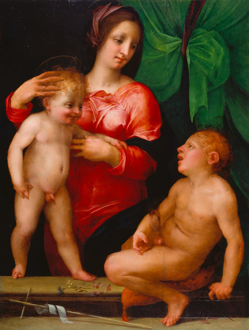 İsa ve Çocuk Azize Yohannes ile Meryem Ana - Rosso Fiorentino