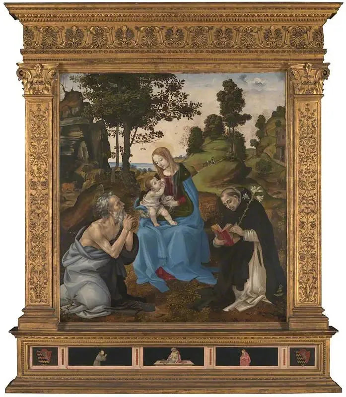 İsa ve Çocuk Meryem ile Azizler Jerome ve Dominik - Filippino Lippi
