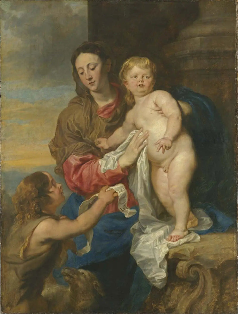İsa ve Çocuk Aziz Yuhanna ile Meryem Ana - Antoine van Dyck