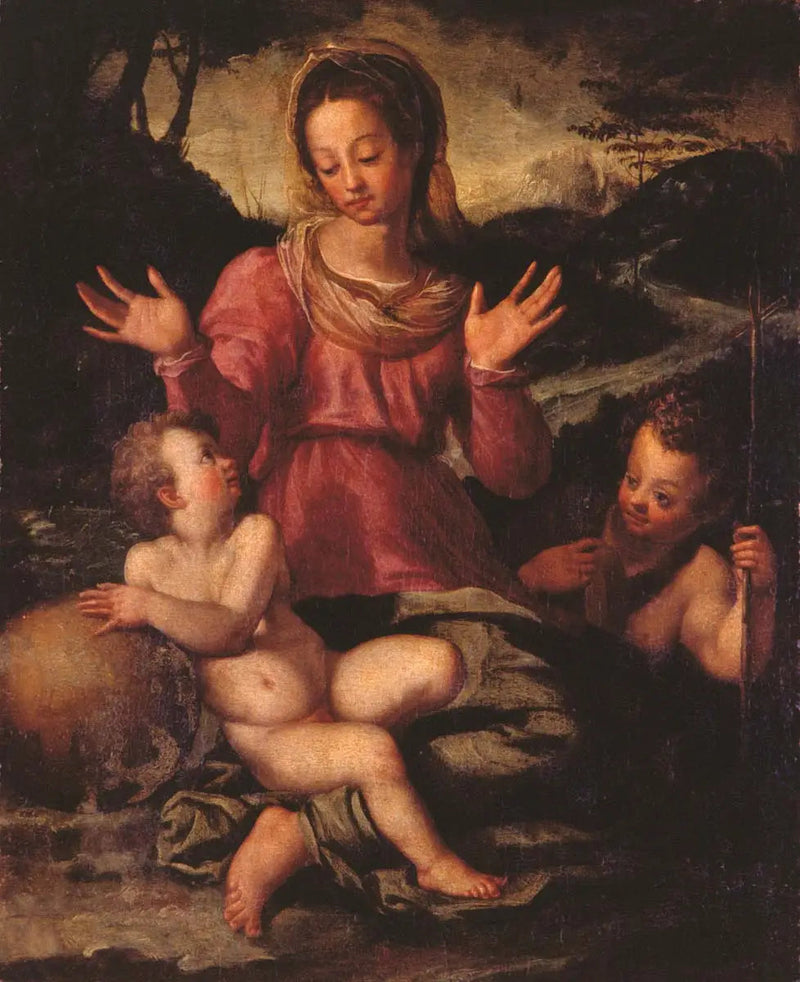 İsa ve Çocuk Meryem ile Aziz Yuhanna Baptista ile Andrea del Sarto