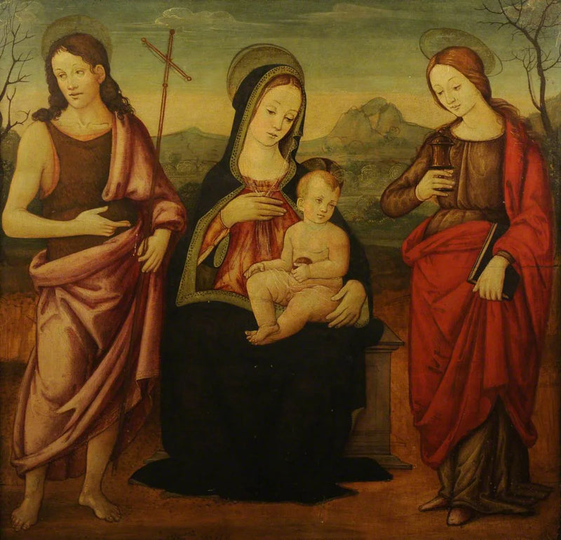 İsa ve Çocuk Meryem ile Aziz Yuhanna ve Aziz Meryem-Magdalena - Francesco Francia