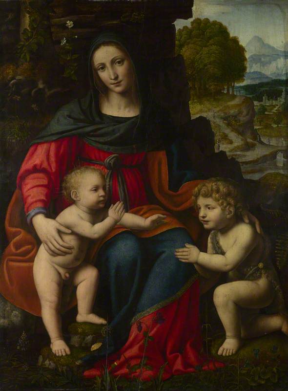 İsa ve Çocuk Meryem ile Aziz Yuhanna - Bernardino Luini
