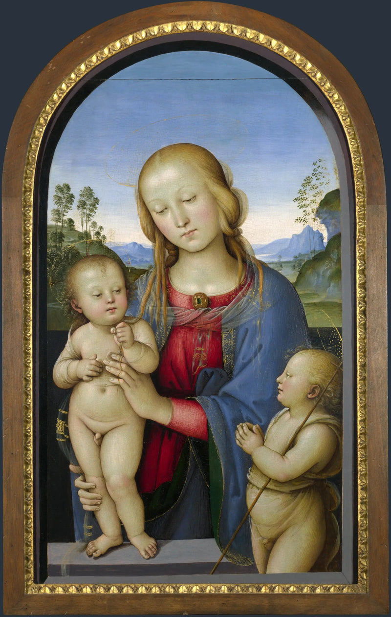 İsa ve Çocuk Meryem ile Aziz Yuhanna - Pietro Perugino