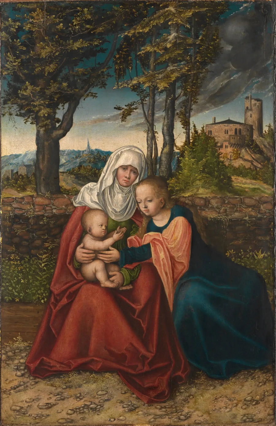 İsa ve Meryem Ana ile Azize Anne - Lucas Cranach the Elder