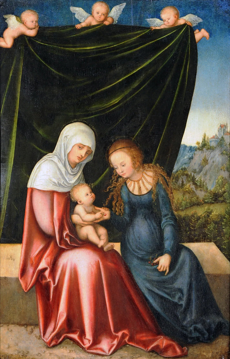 İsa ve Meryem Ana ile Azize Anne - Lucas Cranach the Elder