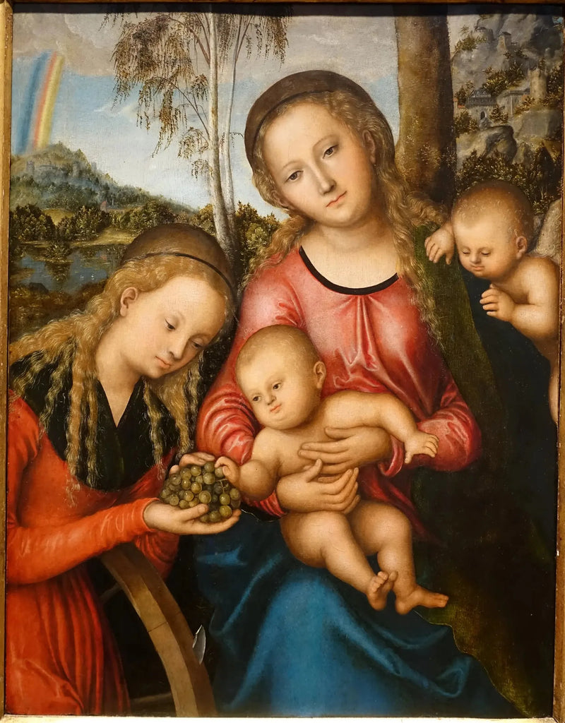 İsa ve Meryem Ana ile Aziz Catherine - Lucas Cranach the Elder