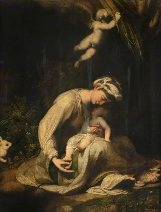 İsa Çocuk ve Tavşan ile Meryem Ana - Antonio da Correggio