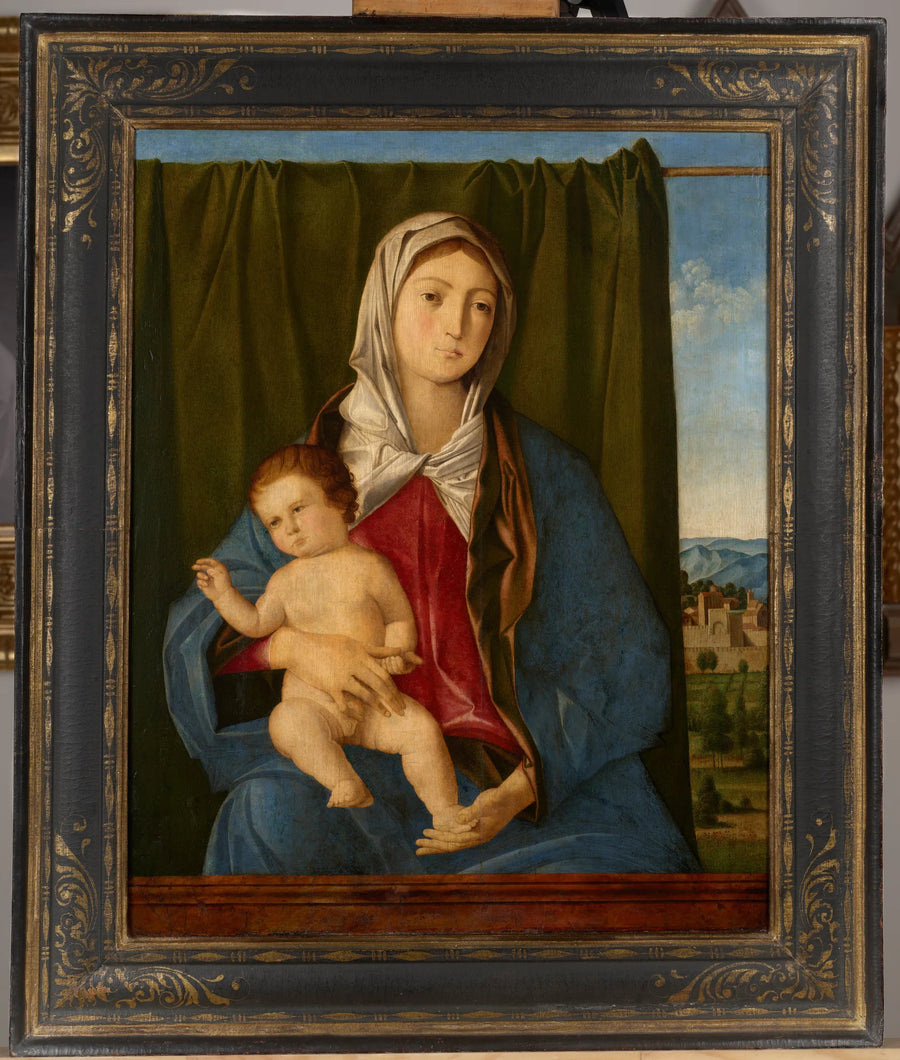 İsa'ya İkram Eden Meryem Ana'nın Çocukla Birlikte İkram Etmesi - Giovanni Bellini