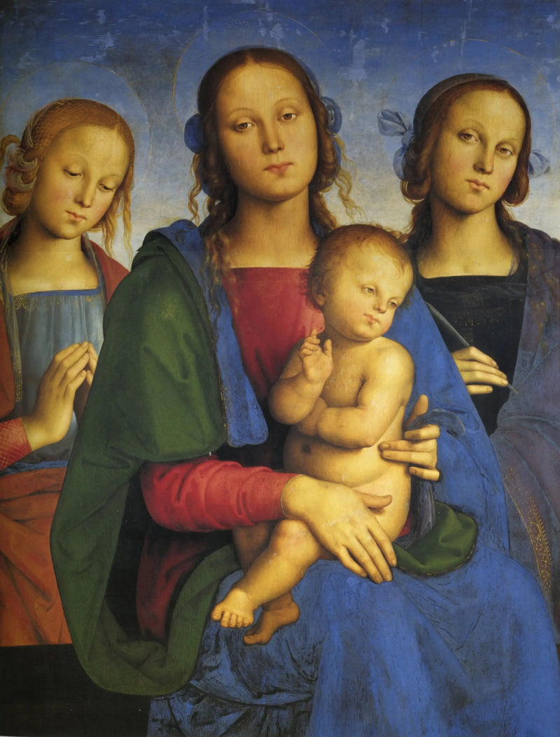İsa Anası ve Kutsal Catherine ile Birlikte - Pietro Perugino
