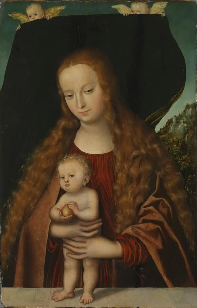 İsa Çocuk ve Elma ile Meryem Ana - Lucas Cranach the Elder