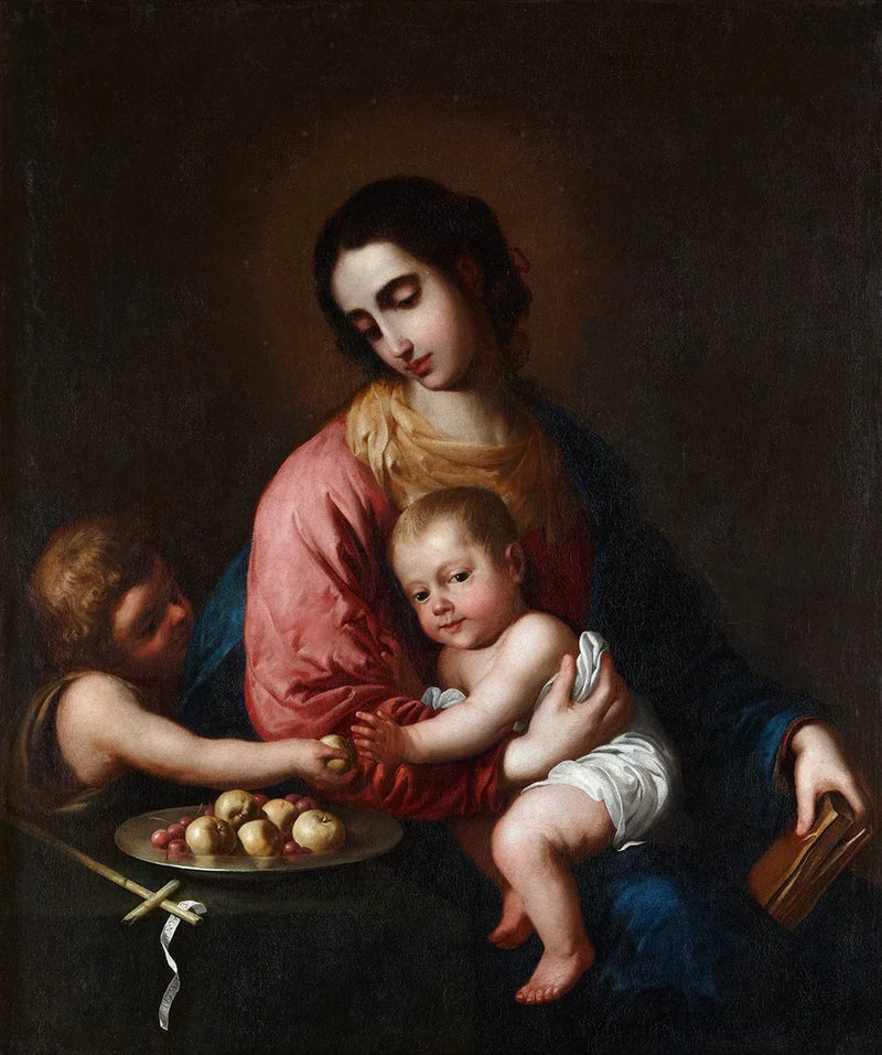 İsa Çocuk ve Aziz Yuhanna Çocuk Meryem Ana - Francisco de Zurbarán