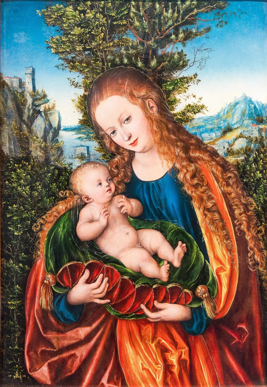 İsa'nın Annesi ve Çocuk - Lucas Cranach the Elder