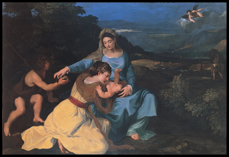 İsa ve Meryem Ana, Aziz Catherine ve Aziz Yuhanna - Pietro da Cortona