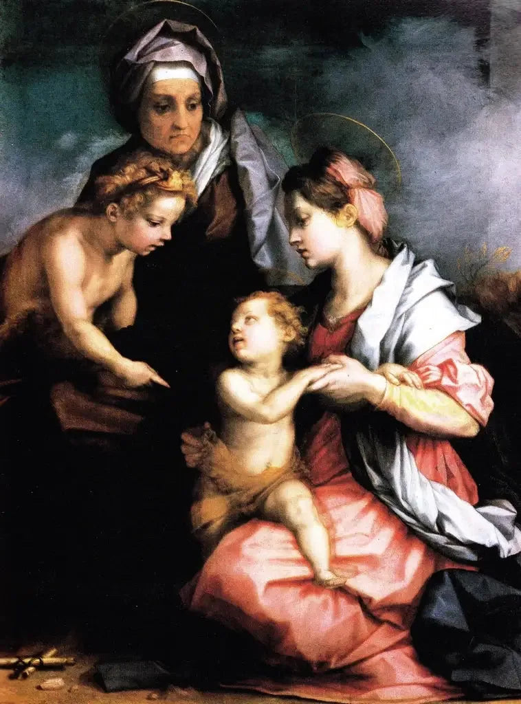 İsa Çocukluğundaki Meryem Ana, Aziz Elizabeth ve Aziz Yuhanna - Andrea del Sarto