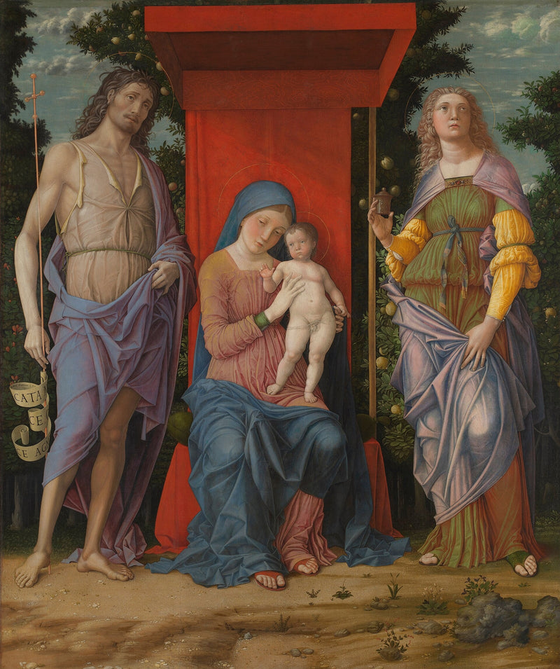 İsa Çocukluğuyla Meryem Ana - Andrea Mantegna