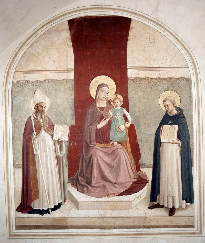 Fra Angelico ile Meryem Ana ve Çocuk, Augustin ve Thomas ile