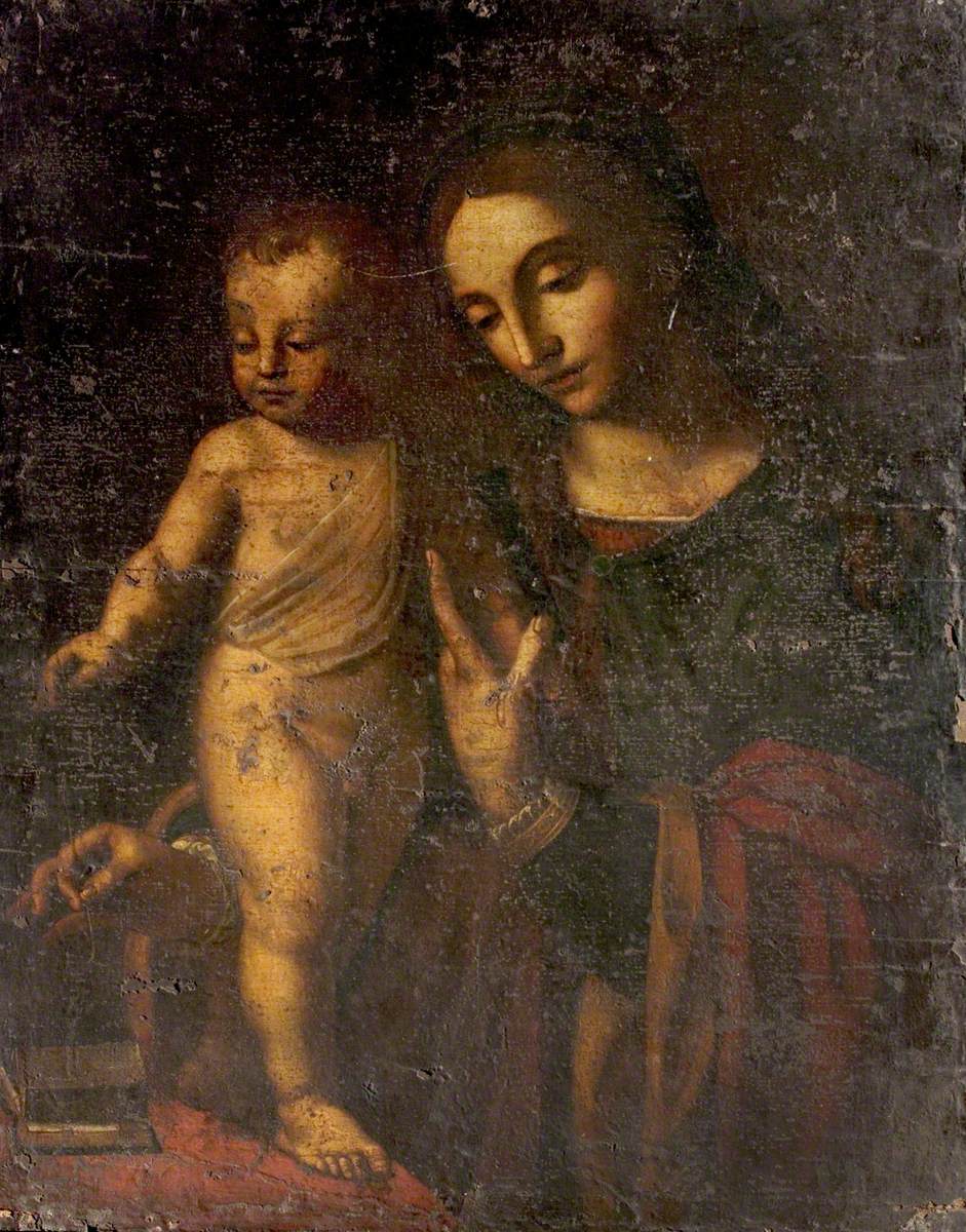 La Vierge à l'Enfant avec une ancolie - Bernardino Luini