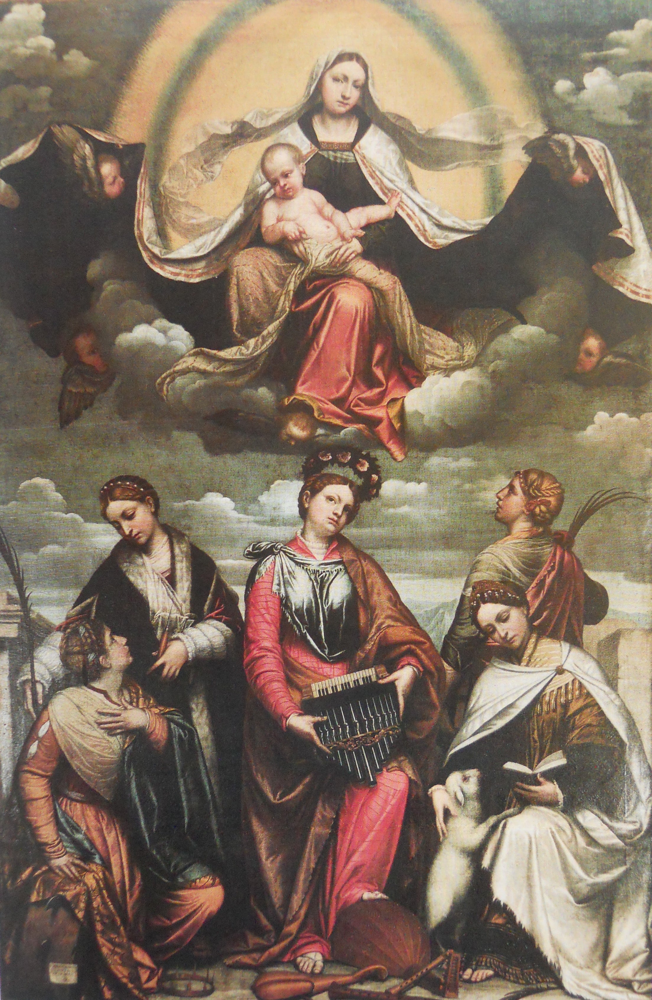 La Vierge à l’Enfant en gloire avec des saintes - Alessandro Bonvicino - Alpha Reproduction