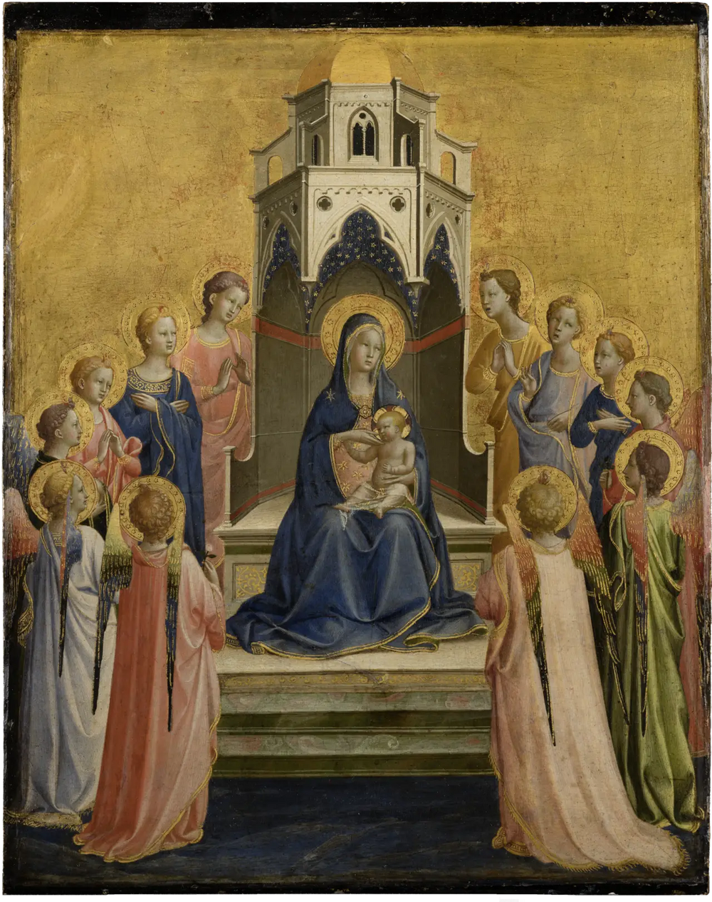 La Vierge à l’Enfant en trône et douze anges - Fra Angelico - Alpha Reproduction